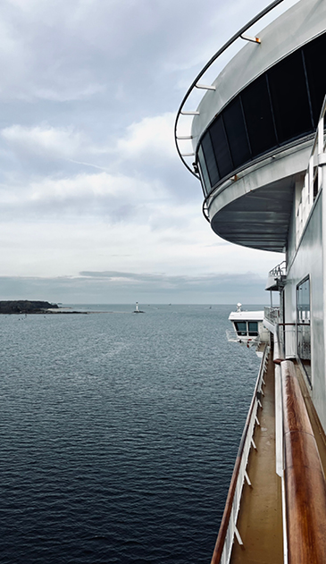 VISUELL Blogbeitrag: Weiterbildung in Oslo: Ausblick auf das Meer von einer Fähre