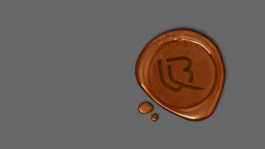 VISUELL Kommunikationsdesign: Corporate Design: Das Signet als Siegel in bronzefarbenem Wachs