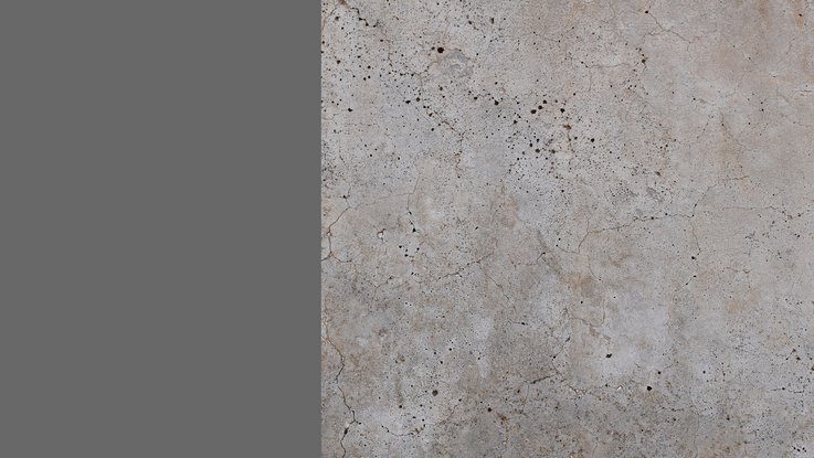 VISUELL Scenography: Straßen.NRW stand at InfraTech 2026: close-up of a typical concrete finish; the minimalist surface design echoes the aesthetics of the infrastructure