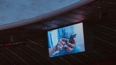 VISUELL Szenografie: Event „NEXT LEVEL“: Übertragung der Präsentation der Veranstaltung auf die große Stadion-LED der Allianz Arena.